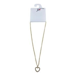 JL Cubic Zirconia Heart Pendant Necklace